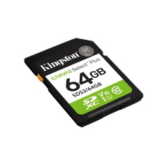 Kingston Technology 64 Go SDXC Canvas Select Plus Gen3 100 Mo/s C10 UHS-I U1 V10