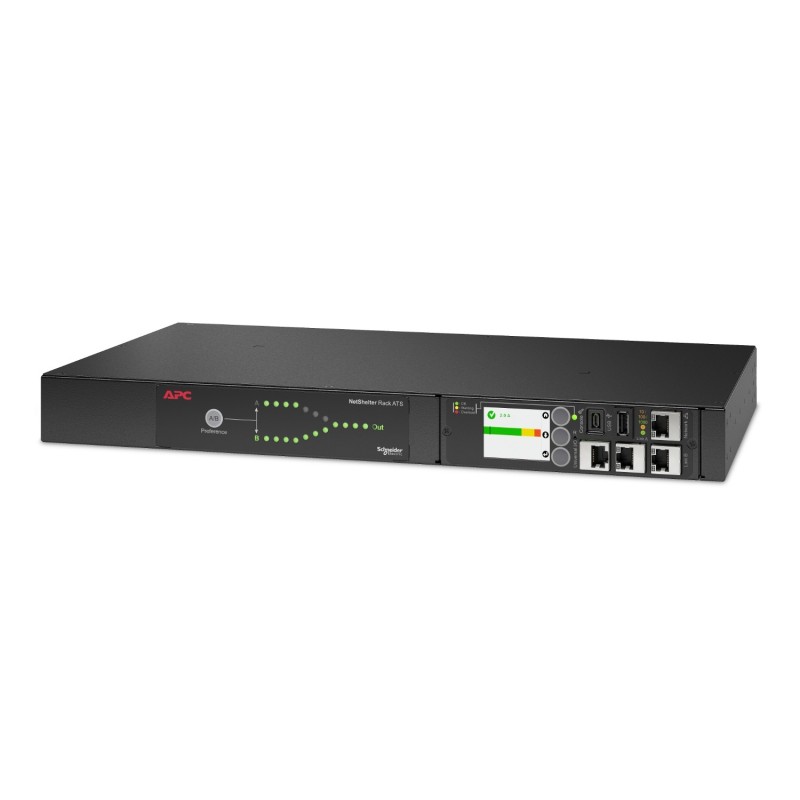APC Automatic Transfer Switch AP4423A - (8x) C13 + (1x) C19, 3680W, montable en rack 1U