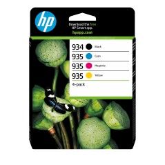 HP 934 Pack de 4 cartouches d'encre noire  935 Pack de 4 cartouches d'encre cyan magenta jaune authentiques