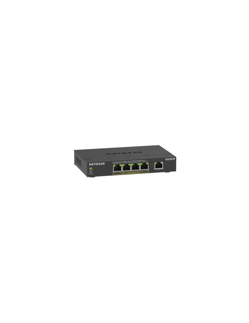 NETGEAR GS305Pv3 Non gestito Gigabit Ethernet (10 100 1000) Supporto Power over Ethernet (PoE) Nero