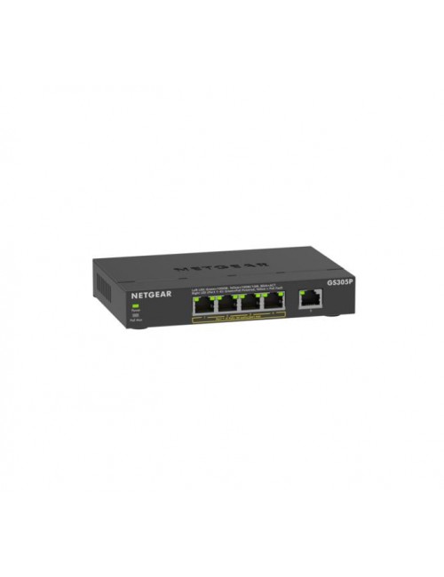 NETGEAR GS305Pv3 Non gestito Gigabit Ethernet (10 100 1000) Supporto Power over Ethernet (PoE) Nero