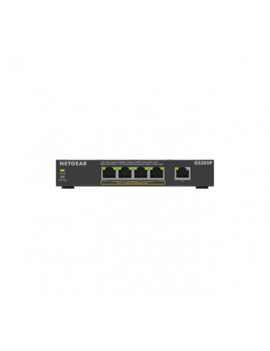 NETGEAR GS305Pv3 Non-géré Gigabit Ethernet (10 100 1000) Connexion Ethernet, supportant l'alimentation via ce port (PoE) Noir