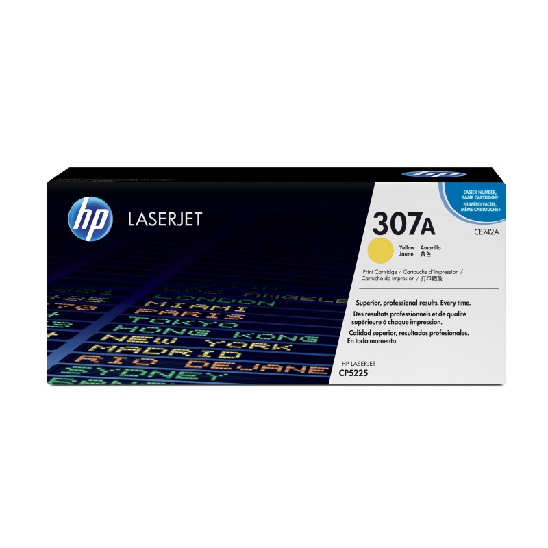 HP 307A toner LaserJet jaune authentique HP 307A toner LaserJet jaune authentique
