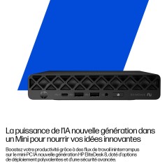 HP EliteDesk 8 Mini G1a Desktop Next Gen AI PC Copilot+ PC 350 24 Go DDR5-SDRAM 512 Go SSD Windows 11 Pro Mini PC