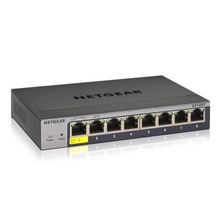NETGEAR GS108T Géré L2 Gigabit Ethernet (10 100 1000) Gris