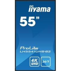 iiyama LH5541UHS-B2 Écran d'affichage dynamique En forme de kiosk 138,7 cm (54.6") LCD 500 cd m² 4K Ultra HD Noir Intégré dans