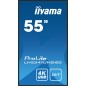 iiyama LH5541UHS-B2 Écran d'affichage dynamique En forme de kiosk 138,7 cm (54.6") LCD 500 cd/m² 4K Ultra HD Noir Intégré dans iiyama LH5541UHS-B2 Écran d'affichage dynamique En forme de kiosk 138,7 cm (54.6") LCD 500 cd/m² 4K Ultra HD Noir Intégré dans
