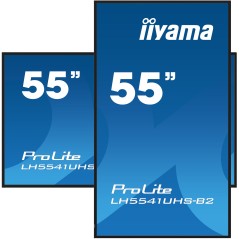 iiyama LH5541UHS-B2 Écran d'affichage dynamique En forme de kiosk 138,7 cm (54.6") LCD 500 cd m² 4K Ultra HD Noir Intégré dans