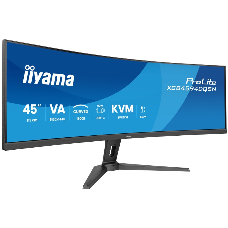 iiyama G-MASTER 45"LCD Curved Bus. UWQHD écran plat de PC 113 cm (44.5") 5120 x 1440 pixels Dual QHD LED Noir iiyama G-MASTER 45"LCD Curved Bus. UWQHD écran plat de PC 113 cm (44.5") 5120 x 1440 pixels Dual QHD LED Noir
