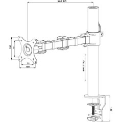 iiyama DS1001C-B1 support d'écran plat pour bureau 81,3 cm (32") Noir