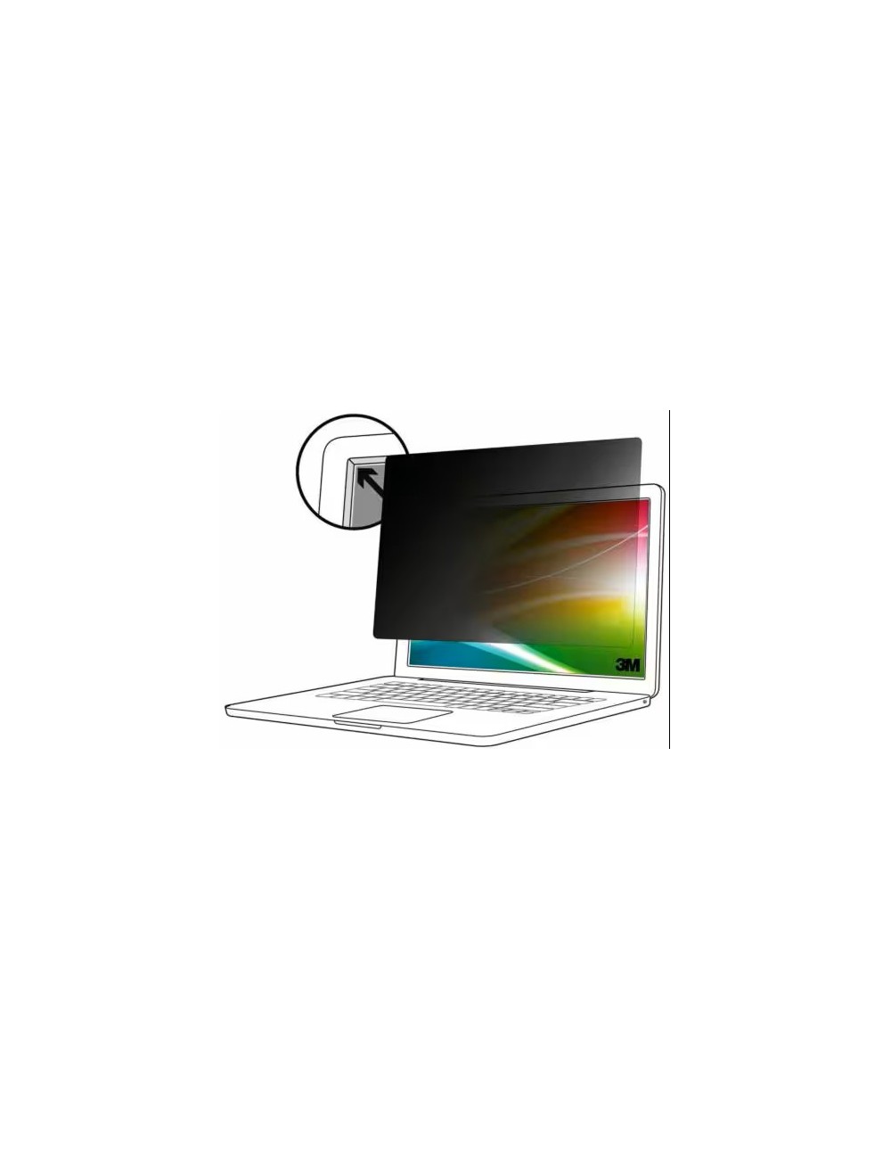 3M Filtre de confidentialité Bright Screen pour ordinateur portable bord-à-bord 15.6 po, 16 9, BP156W9E