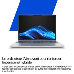 HP EliteBook 8 G1a Wolf Pro Security Edition AMD Ryzen™ 5 230 Ordinateur portable 33,8 cm (13.3") WUXGA 16 Go LPDDR5x-SDRAM 512