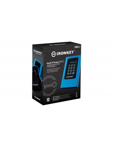 Kingston Technology IronKey Vault Privacy 80 960 GB USB Tipo C 3.2 Gen 1 (3.1 Gen 1) Azul