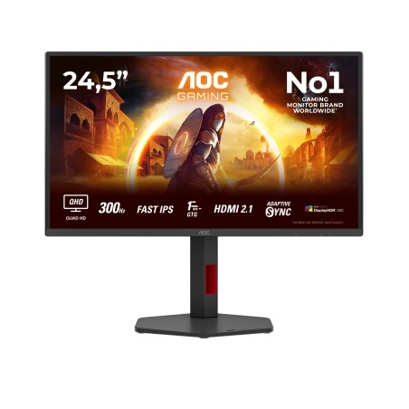 AOC G4 Q25G4SR écran plat de PC 62,2 cm (24.5") 2560 x 1440 pixels Quad HD LED Noir, Rouge