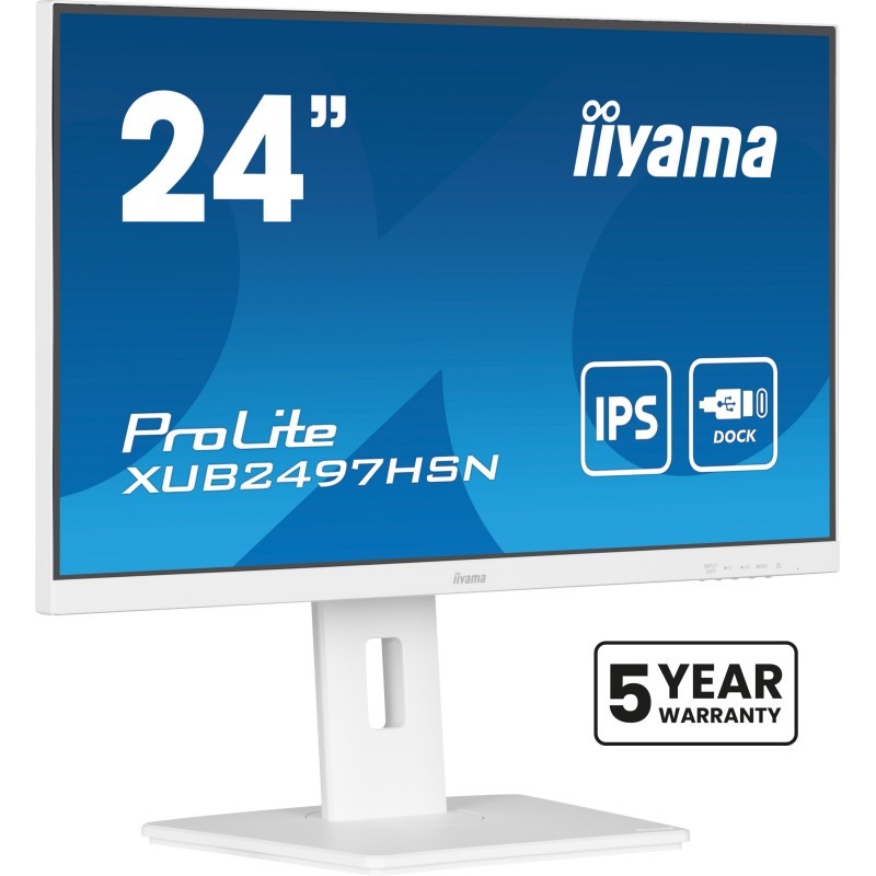 iiyama ProLite XUB2497HSN-W2 écran plat de PC 60,5 cm (23.8") 1920 x 1080 pixels Full HD LED Blanc iiyama ProLite XUB2497HSN-W2 écran plat de PC 60,5 cm (23.8") 1920 x 1080 pixels Full HD LED Blanc