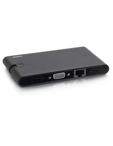 C2G 82117 replicatore di porte e docking station per laptop USB 2.0 Type-C Nero