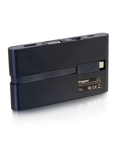 C2G 82117 replicatore di porte e docking station per laptop USB 2.0 Type-C Nero