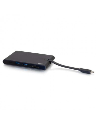 C2G 82117 replicatore di porte e docking station per laptop USB 2.0 Type-C Nero