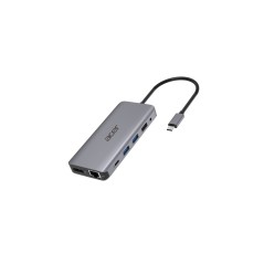 Acer 12-in-1 Type-C Dongle Avec fil USB 3.2 Gen 1 (3.1 Gen 1) Type-C Argent