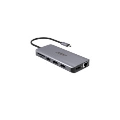 Acer 12-in-1 Type-C Dongle Avec fil USB 3.2 Gen 1 (3.1 Gen 1) Type-C Argent