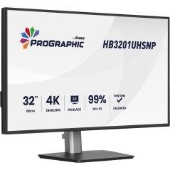 iiyama ProGraphic HB3201UHSNP-B1 écran plat de PC 80 cm (31.5") 3840 x 2160 pixels 4K Ultra HD Noir