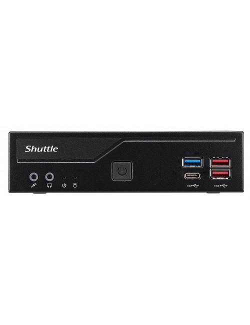 Shuttle Slim PC DH770 , S1700, 2x HDMI, 2x DP , 2x 2.5G LAN, 2x COM, 8x USB, 1x 2.5", 2x M.2, fonctionnement permanent 24 7,