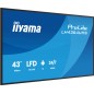 iiyama LH4364UHS-B1AG Écran d'affichage dynamique Écran plat de signalisation numérique 109,2 cm (43") LED Wifi 500 cd/m² 4K