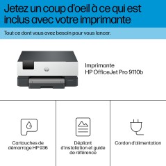 HP OfficeJet Pro 9110b Sans fil Couleur Imprimante, Impression recto-verso