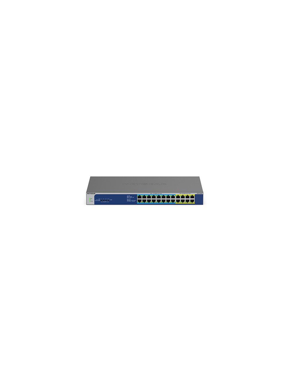 NETGEAR GS524UP Non-géré Gigabit Ethernet (10 100 1000) Connexion Ethernet, supportant l'alimentation via ce port (PoE) Gris