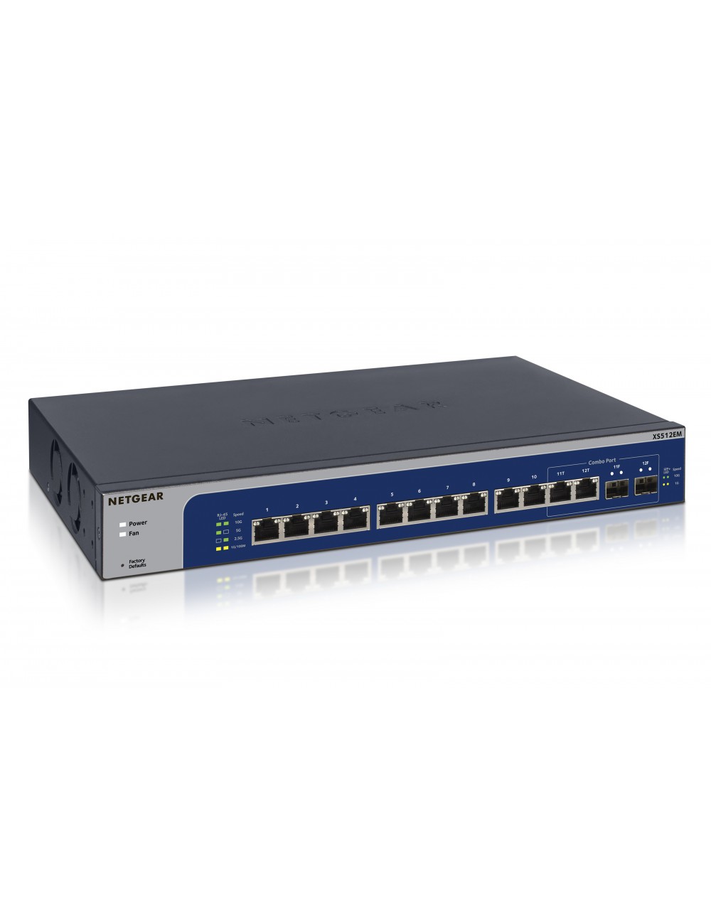 NETGEAR XS512EM Géré L2 10G Ethernet (100 1000 10000) 1U Bleu, Gris