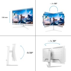 Philips Evnia 5000 écran plat de PC 68,6 cm (27") 3840 x 2160 pixels 4K Ultra HD LCD Blanc