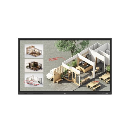 LG CreateBoard Standard tableau blanc interactif 190,5 cm (75") 3840 x 2160 pixels Écran tactile Noir