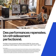 HP Z2 Tower G1i Intel Core Ultra 7 265 16 Go DDR5-SDRAM 1 To SSD Windows 11 Pro Station de travail AI Workstation, AI PC Noir