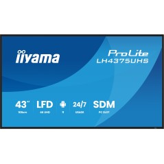 iiyama LH4375UHS-B2AG Écran d'affichage dynamique Écran plat de signalisation numérique 108 cm (42.5") LCD Wifi 500 cd/m² 4K