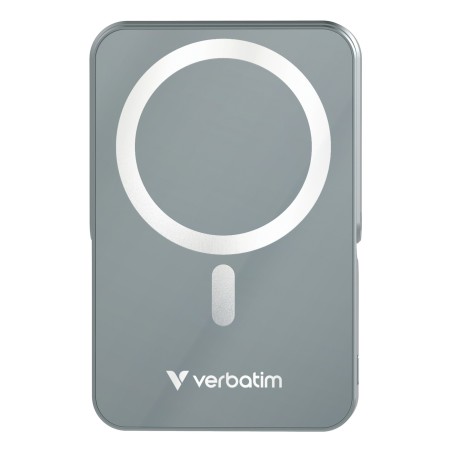 Verbatim Charge 'n' Go Magnetic Wireless Lithium Polymère (LiPo) 10000 mAh Recharge sans fil Gris