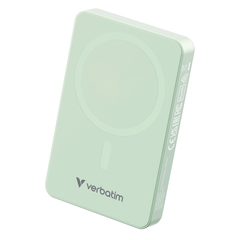 Verbatim Charge 'n' Go Essentials 10000 mAh Recharge sans fil Vert Verbatim Charge 'n' Go Essentials 10000 mAh Recharge sans fil Vert