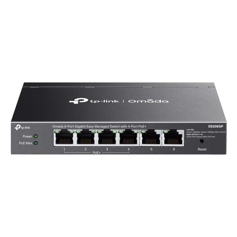 TP-Link Omada ES206GP commutateur réseau Géré Gigabit Ethernet (10/100/1000) Connexion Ethernet, supportant l'alimentation via TP-Link Omada ES206GP commutateur réseau Géré Gigabit Ethernet (10/100/1000) Connexion Ethernet, supportant l'alimentation via