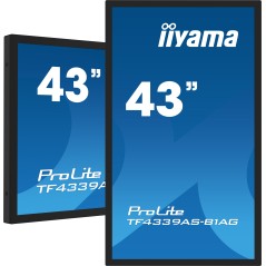 iiyama TF4339AS-B1AG écran plat de PC 108 cm (42.5") 3840 x 2160 pixels 4K Ultra HD LED Écran tactile Noir