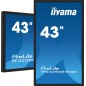 iiyama TF4339AS-B1AG écran plat de PC 108 cm (42.5") 3840 x 2160 pixels 4K Ultra HD LED Écran tactile Noir