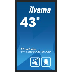 iiyama TF4339AS-B1AG écran plat de PC 108 cm (42.5") 3840 x 2160 pixels 4K Ultra HD LED Écran tactile Noir