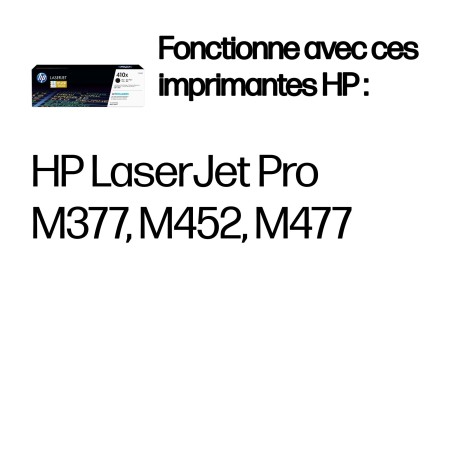 HP 410X toner LaserJet noir grande capacité authentique