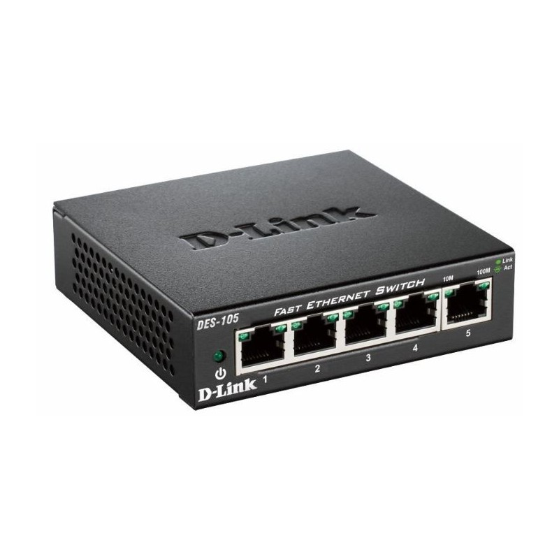 D-Link DES-105 Non-géré L2 Noir D-Link DES-105 Non-géré L2 Noir