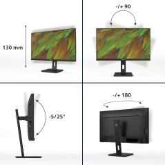 Philips 3000 series 27B1U3900 00 écran plat de PC 68,6 cm (27") 3840 x 2160 pixels 4K Ultra HD LCD Noir