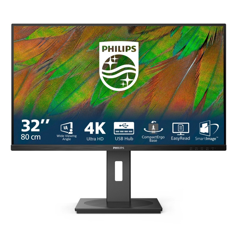 Philips 3000 series 32B1N3800/00 écran plat de PC 80 cm (31.5") 3840 x 2160 pixels 4K Ultra HD LCD Noir Philips 3000 series 32B1N3800/00 écran plat de PC 80 cm (31.5") 3840 x 2160 pixels 4K Ultra HD LCD Noir