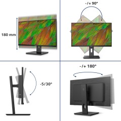 Philips 3000 series 32B1N3800 00 écran plat de PC 80 cm (31.5") 3840 x 2160 pixels 4K Ultra HD LCD Noir