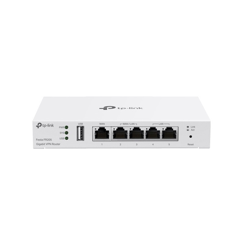 TP-Link Festa FR205 Routeur connecté 10 Gigabit Ethernet, 100 Gigabit Ethernet, Gigabit Ethernet Blanc TP-Link Festa FR205 Routeur connecté 10 Gigabit Ethernet, 100 Gigabit Ethernet, Gigabit Ethernet Blanc