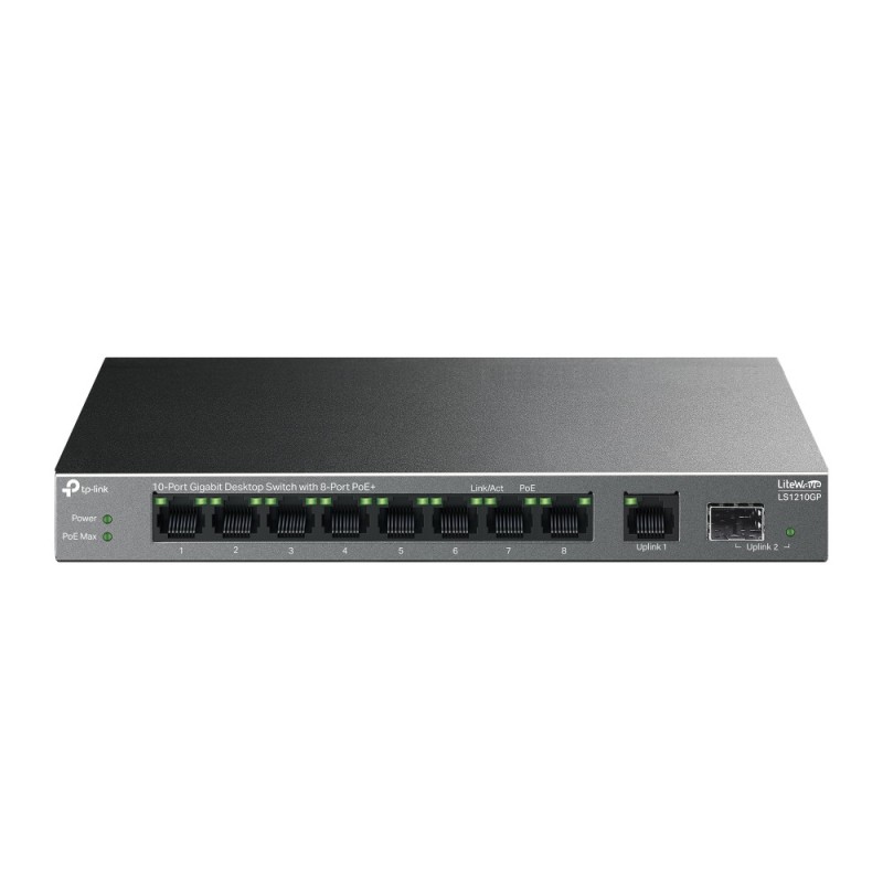 TP-Link LiteWave LS1210GP commutateur réseau Non-géré Gigabit Ethernet (10/100/1000) Connexion Ethernet, supportant TP-Link LiteWave LS1210GP commutateur réseau Non-géré Gigabit Ethernet (10/100/1000) Connexion Ethernet, supportant