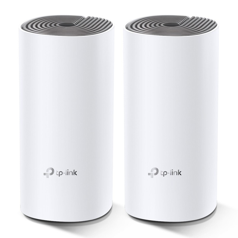 TP-Link Deco E4 (2-pack) Bi-bande (2,4 GHz / 5 GHz) Wi-Fi 5 (802.11ac) Blanc, Gris Interne TP-Link Deco E4 (2-pack) Bi-bande (2,4 GHz / 5 GHz) Wi-Fi 5 (802.11ac) Blanc, Gris Interne