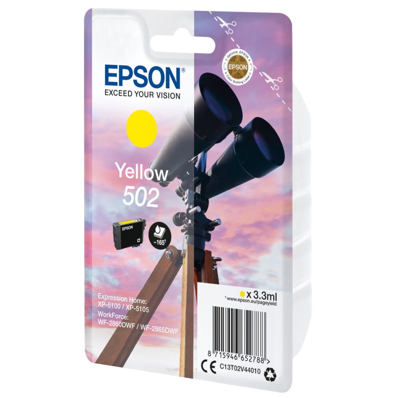 Epson Singlepack Yellow 502 Ink Epson Singlepack Yellow 502 Ink
