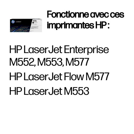 HP 508X toner LaserJet Noir grande capacité authentique